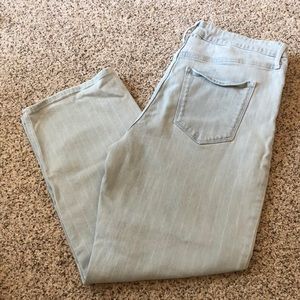 High rise, slim wide leg jeans
